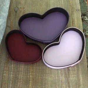 Leather stackable hearts